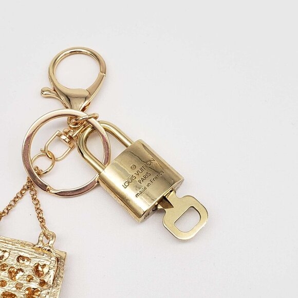 100% Auth Louis Vuitton Lock & Key with unbranded Bagcharm, Keycharm, Keychain - Picture 6 of 8
